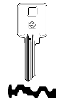 Afbeelding van Silca Cilindersleutel nikkel BK10-17