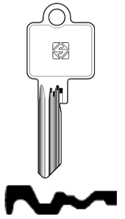 Afbeelding van Silca Cilindersleutel staal BK17