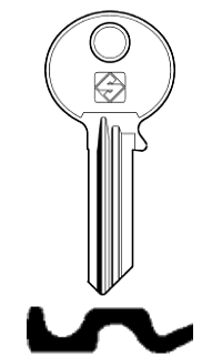 Afbeelding van Silca Cilindersleutel staal BK1R