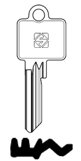 Afbeelding van Silca Cilindersleutel staal BK100