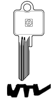 Afbeelding van Silca Cilindersleutel nikkel BK30