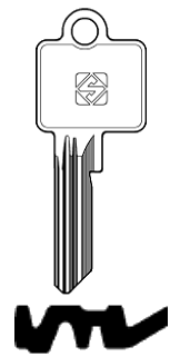 Afbeelding van Silca Cilindersleutel nikkel BK31