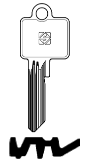 Afbeelding van Silca Cilindersleutel nikkel BK38