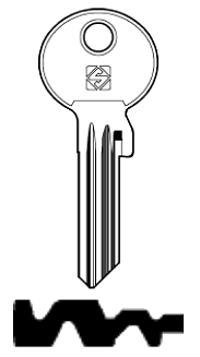 Afbeelding van Silca Cilindersleutel staal BK48R