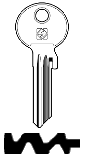 Afbeelding van Silca Cilindersleutel staal BK49R
