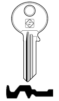 Afbeelding van Silca Cilindersleutel brass BK7R-6