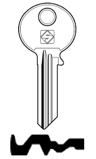 Afbeelding van Silca Cilindersleutel brass BK7R-8