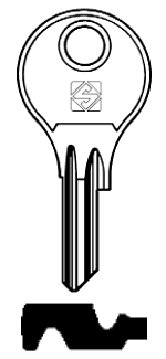 Afbeelding van Silca Cilindersleutel brass BK8