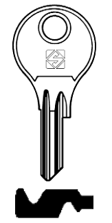 Afbeelding van Silca Cilindersleutel brass BK8R