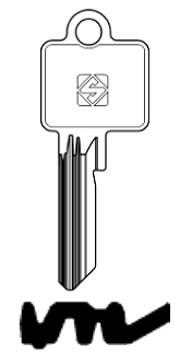Afbeelding van Silca Cilindersleutel nikkel BK99-08