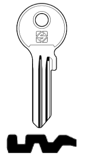 Afbeelding van Silca Cilindersleutel staal KLE3RX