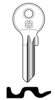 Afbeelding van Silca Cilindersleutel staal KLE5RX