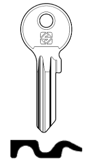 Afbeelding van Silca Cilindersleutel staal KLE5X