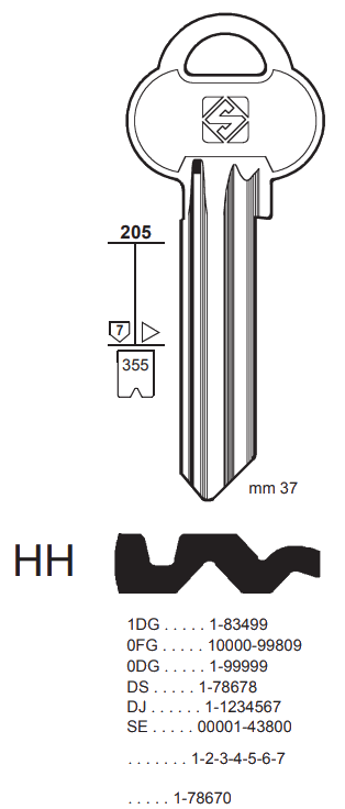 Afbeelding van Silca Cilindersleutel staal ASS52R