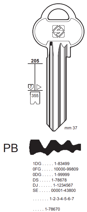 Afbeelding van Silca Cilindersleutel brass ASS102R