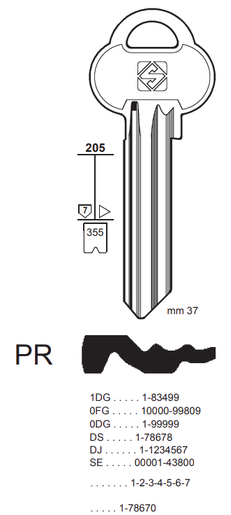 Afbeelding van Silca Cilindersleutel staal ASS105
