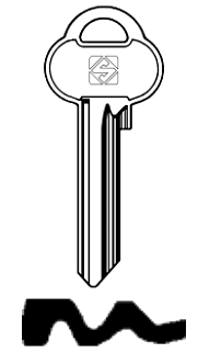 Afbeelding van Silca Cilindersleutel staal ASS45