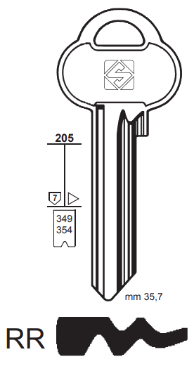 Afbeelding van Silca Cilindersleutel brass ASS39