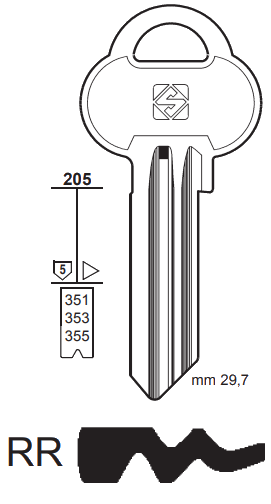 Afbeelding van Silca Cilindersleutel staal ASS69