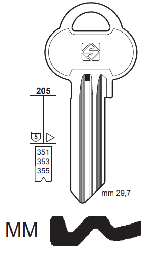 Afbeelding van Silca Cilindersleutel staal ASS68R