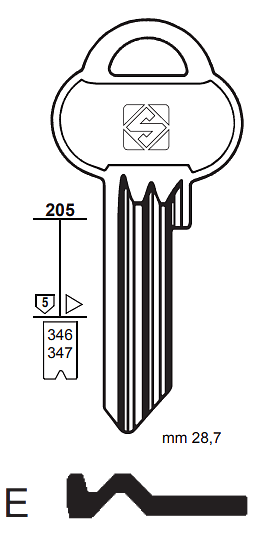 Afbeelding van Silca Cilindersleutel brass ASS31