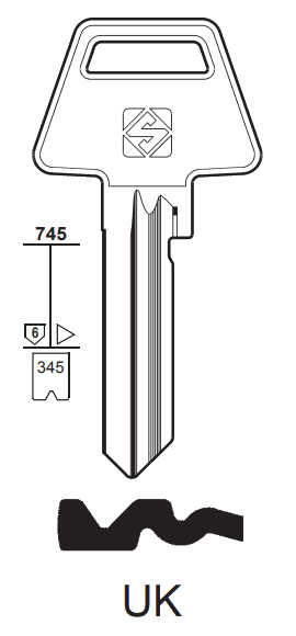 Afbeelding van Silca Cilindersleutel staal ASS155R