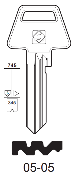 Afbeelding van Silca Cilindersleutel brass ASS143