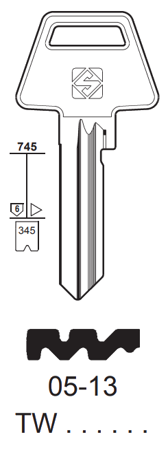 Afbeelding van Silca Cilindersleutel brass ASS144
