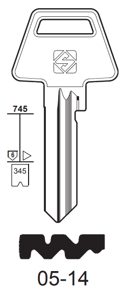 Afbeelding van Silca Cilindersleutel brass ASS172