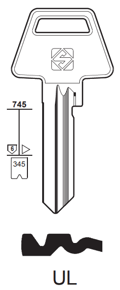Afbeelding van Silca Cilindersleutel brass ASS175R