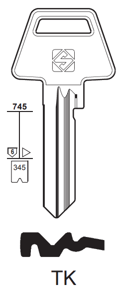 Afbeelding van Silca Cilindersleutel brass ASS177