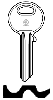 Afbeelding van Silca Cilindersleutel brass ASS6R