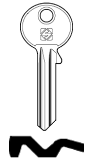 Afbeelding van Silca Cilindersleutel staal ASS186