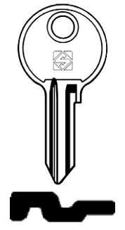 Afbeelding van Silca Cilindersleutel brass ASS47