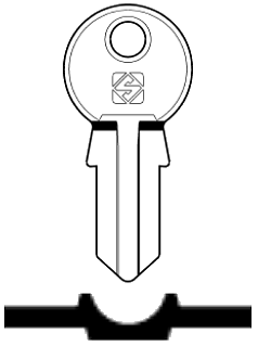 Afbeelding van Silca Cilindersleutel brass ASS149