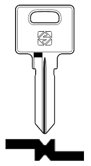 Afbeelding van Silca Cilindersleutel brass ASS148