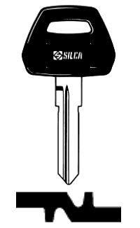 Afbeelding van Silca Autosleutel plastic kop brass ASS49P