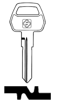 Afbeelding van Silca Autosleutel z/plastic kop staal ASS49