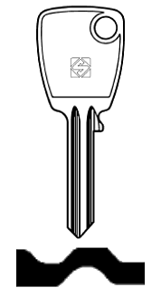 Afbeelding van Silca Autosleutel z/plastic kop staal ASS60R