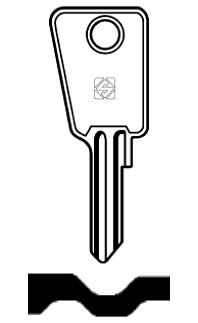 Afbeelding van Silca Autosleutel z/plastic kop staal ASS95