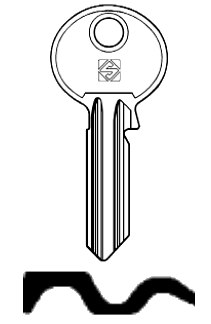 Afbeelding van Silca Cilindersleutel staal RU1