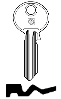 Afbeelding van Silca Cilindersleutel staal RU2