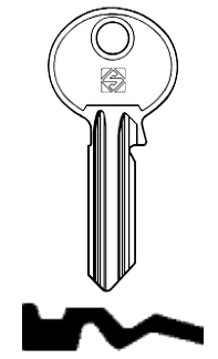 Afbeelding van Silca Cilindersleutel staal RU2R