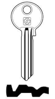 Afbeelding van Silca Cilindersleutel brass RU23R