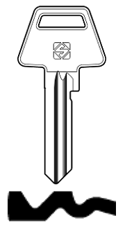 Afbeelding van Silca Cilindersleutel brass RU25R