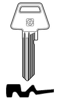 Afbeelding van Silca Cilindersleutel brass RU26