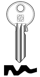 Afbeelding van Silca Cilindersleutel brass RU20