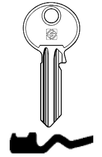 Afbeelding van Silca Cilindersleutel staal RU4R