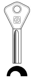 Afbeelding van Silca Cilindersleutel nikkel AY14
