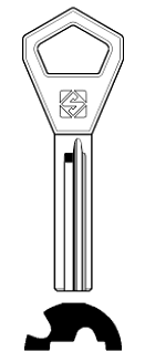 Afbeelding van Silca Cilindersleutel nikkel AY20